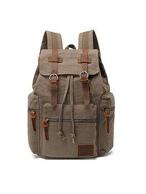 Canvas Backpack Vintage Rucksack Laptop Travel Hiking School Bookbag Bag